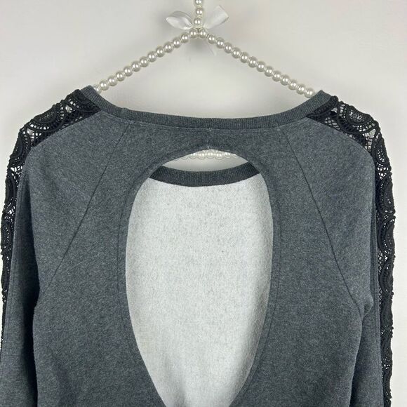 Fabletics Sweatshirt size Medium gray black - Picture 5 of 7